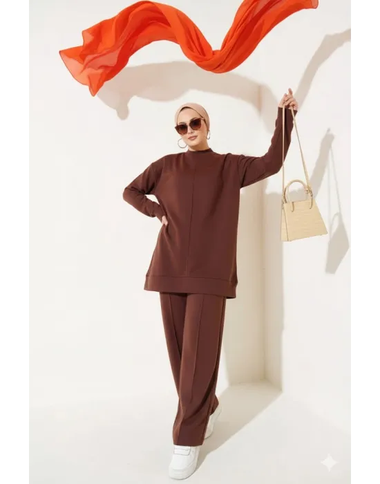 Kahve Çımalı Basic İkili Eşofman Takım