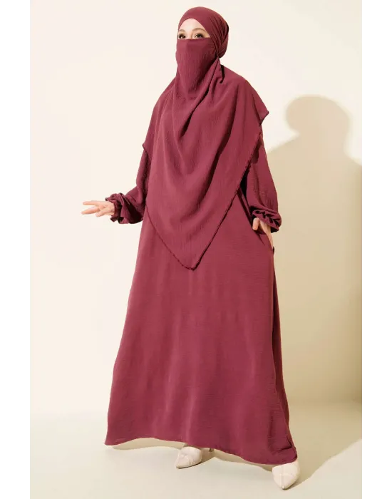 SULTAN MODEL GENİŞ PEÇELİ FERACE TAKIM