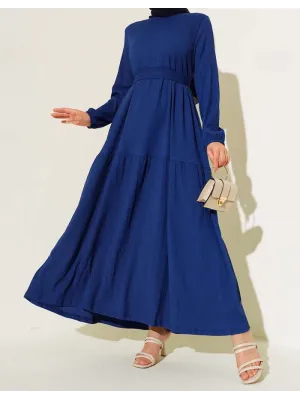 Bürümcük Kat Kat Elbise Lacivert