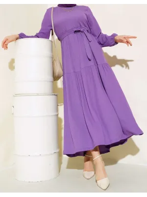 Bürümcük Kat Kat Elbise Lila