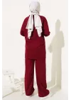 Bordo Çımalı Basic İkili Eşofman Takım