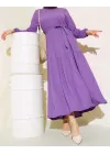 Bürümcük Kat Kat Elbise Lila