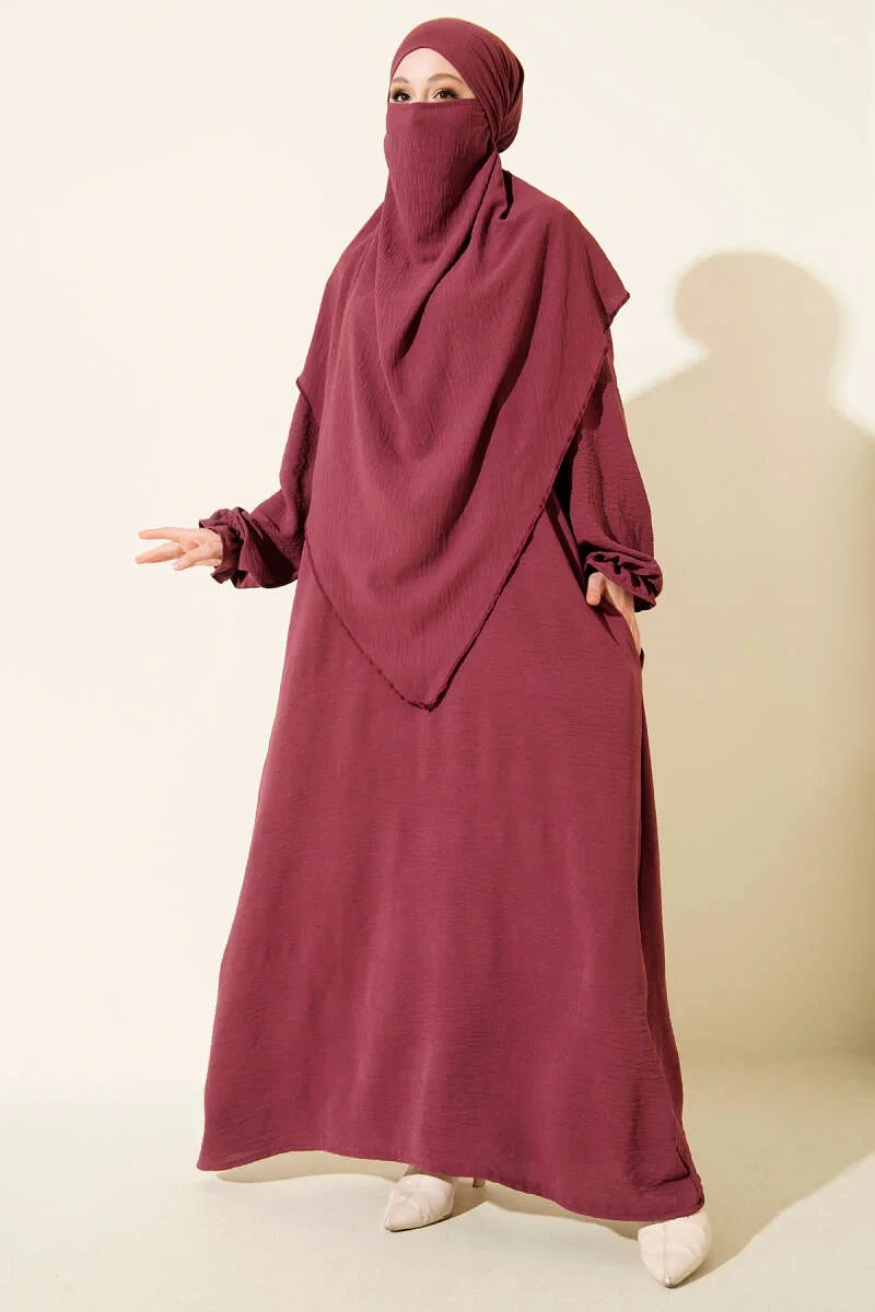 Sultan Model Geniş Peçeli Ferace Takım