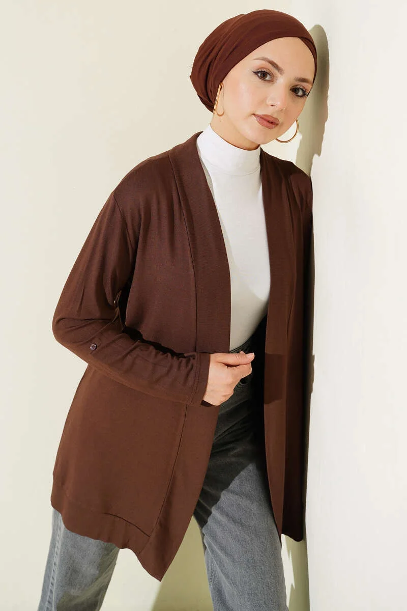 YAZGIMODA Düğmesiz Salaş Hırka