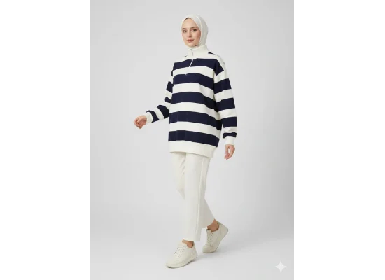 Çizgili Sweat