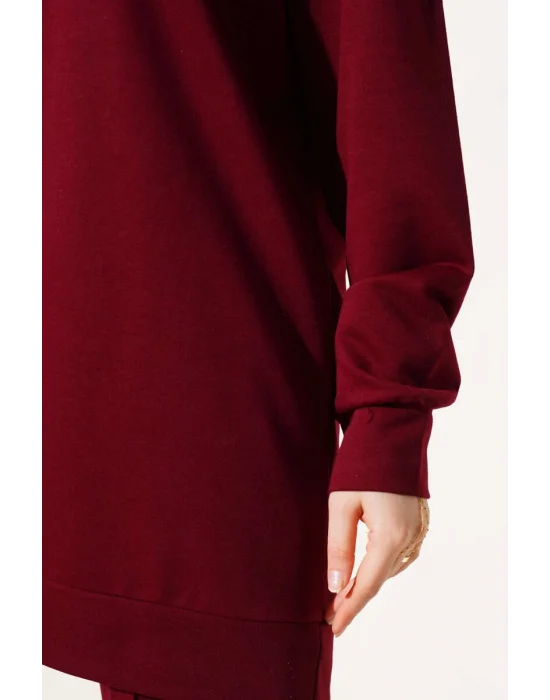 Bordo Çımalı Basic İkili Eşofman Takım