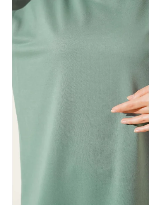 Çağla Yeşil Arma Detaylı Ribanalı Rahat Kesim İkili Takım