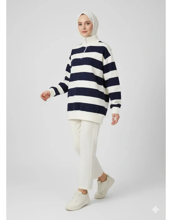 Çizgili Sweat