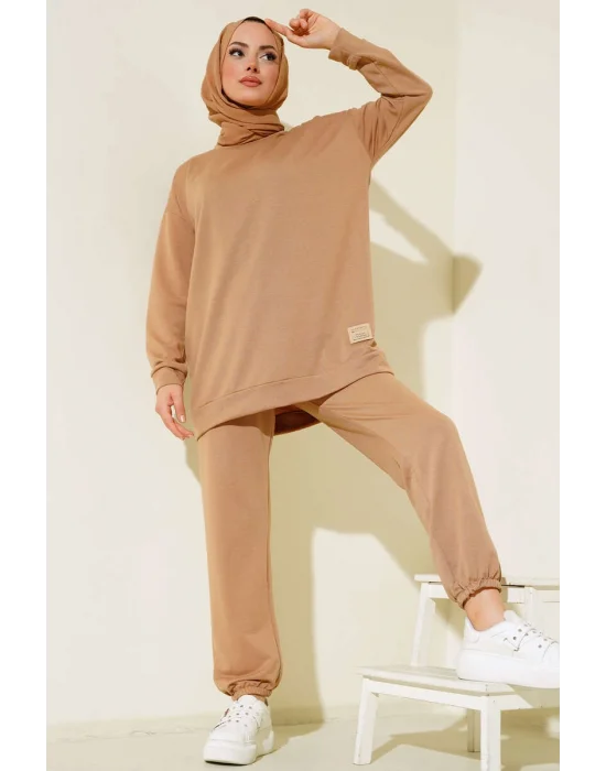 Latte Arma Detaylı Ribanalı Rahat Kesim İkili Takım