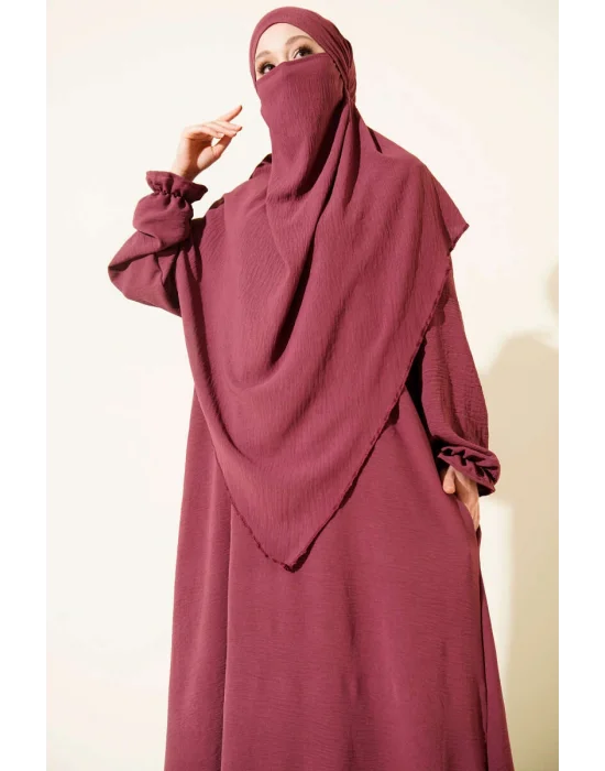 Sultan Model Geniş Peçeli Ferace Takım