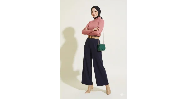 Gül Kurusu Boğazlı Fitilli Triko Body