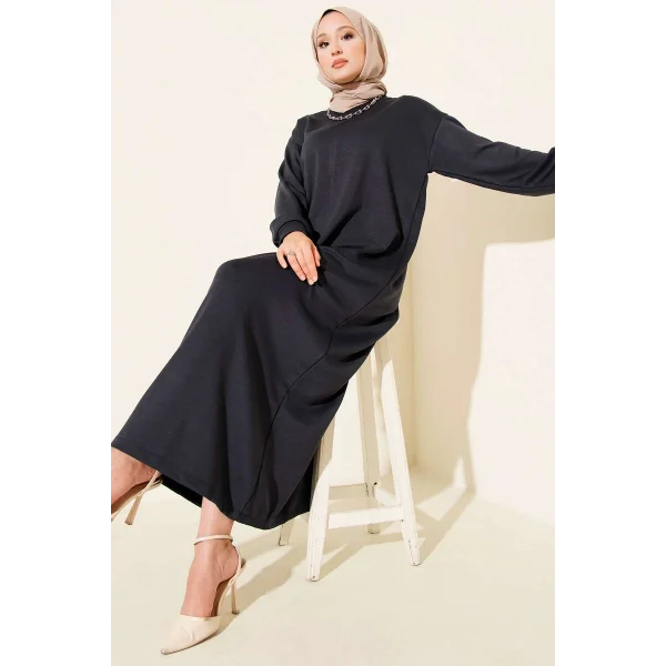 Loyşa Salaş Elbise Füme