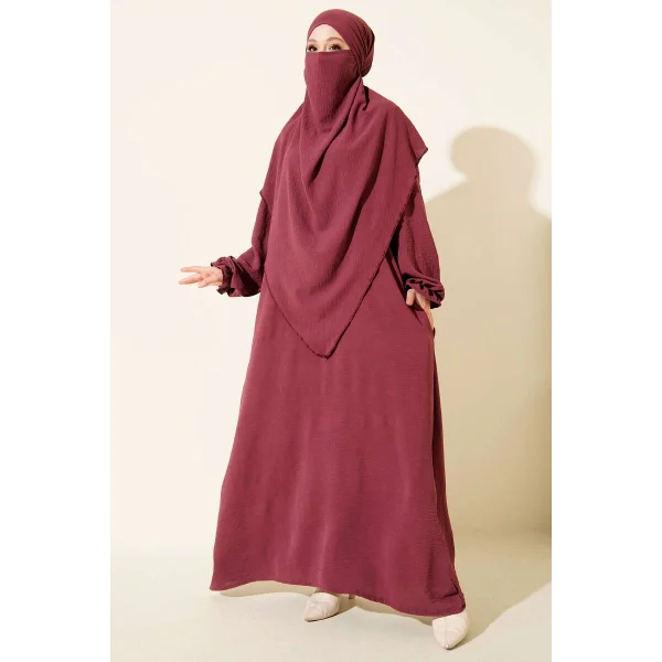 Sultan Model Geniş Peçeli Ferace Takım