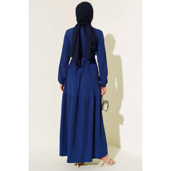 Bürümcük Kat Kat Elbise Lacivert