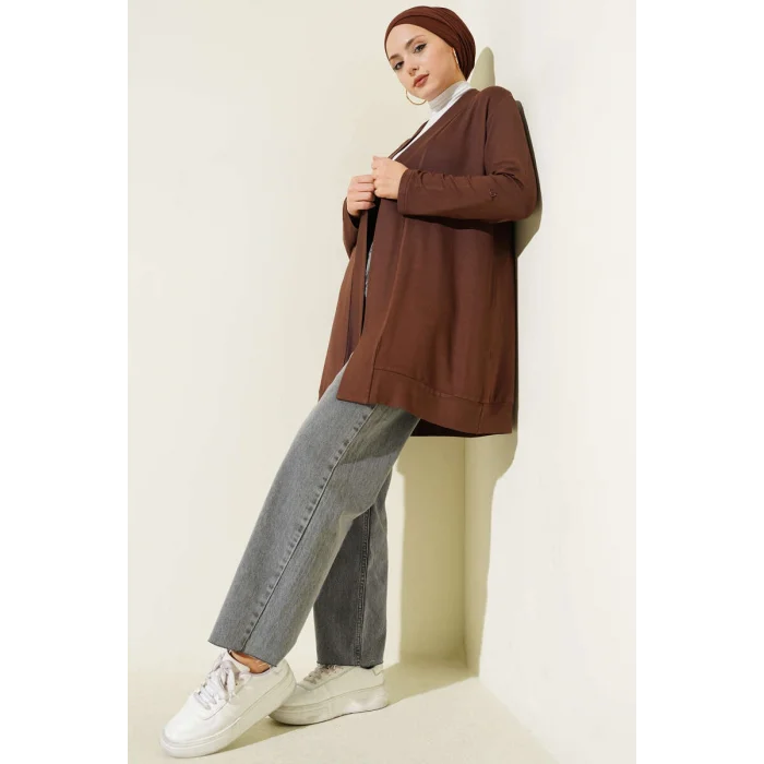 YAZGIMODA Düğmesiz Salaş Hırka