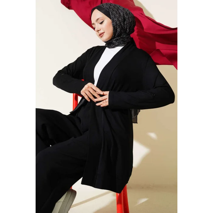 YAZGIMODA Düğmesiz Salaş Hırka