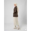 Yazgı Moda Kadın Kahve Rengi Oversize Blazer Ceket