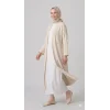 Kadın Beyaz Sıfır Kol Uzun İçlik Elbise