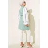 YAZGI MODA Cep Kapaklı Tünelli Yelek Çağla Yeşili