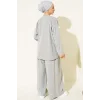 Bisiklet Yaka Basic İkili Takım Gri