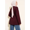 Bisiklet Yaka İp Kuşaklı Tunik Bordo