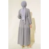 Bürümcük Kat Kat Elbise Gri