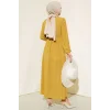 Bürümcük Kat Kat Elbise Hardal