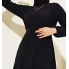 Bürümcük Kat Kat Elbise Siyah