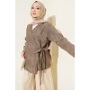 YAZGIMODA Çiçek İşlemeli Bağlamalı Kimono