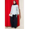 YAZGIMODA Çiçek İşlemeli Bağlamalı Kimono