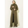 YAZGIMODA Hırkalı Basic Üçlü Takım Haki