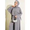 YAZGIMODA Hırkalı Basic Üçlü Takım Gri