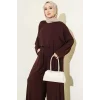 YAZGIMODA Hırkalı Basic Üçlü Takım Kahve