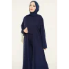YAZGIMODA Hırkalı Basic Üçlü Takım Lacivert