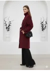 Bordo Zr Kaşe Kaban