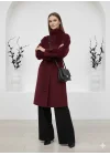 Bordo Zr Kaşe Kaban