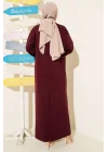 Loyşa Salaş Elbise Bordo
