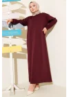 Loyşa Salaş Elbise Bordo
