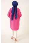 Yazgı Moda Hakim Yaka Tunik Fuşya