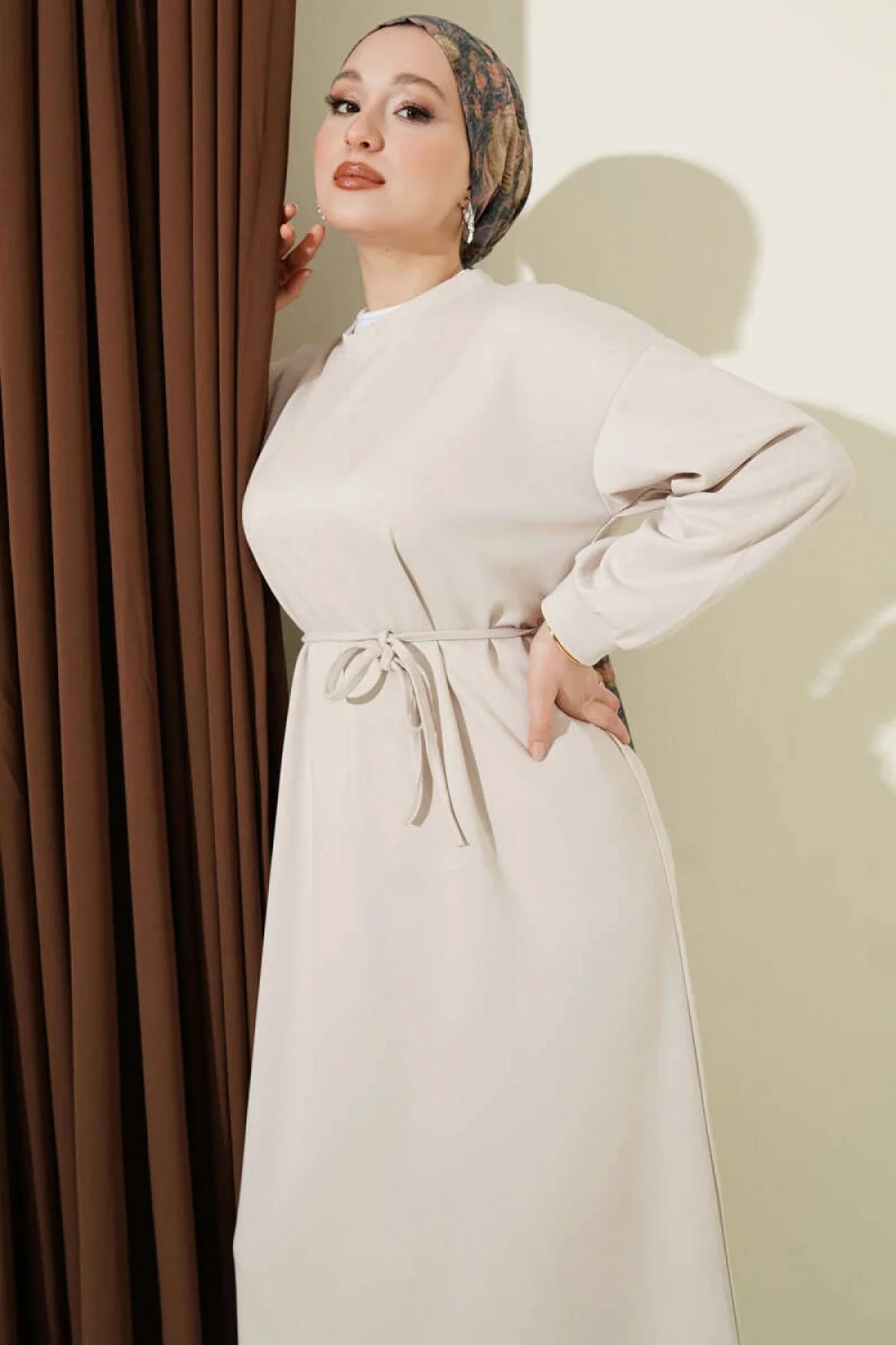 Loyşa Salaş Elbise Bej