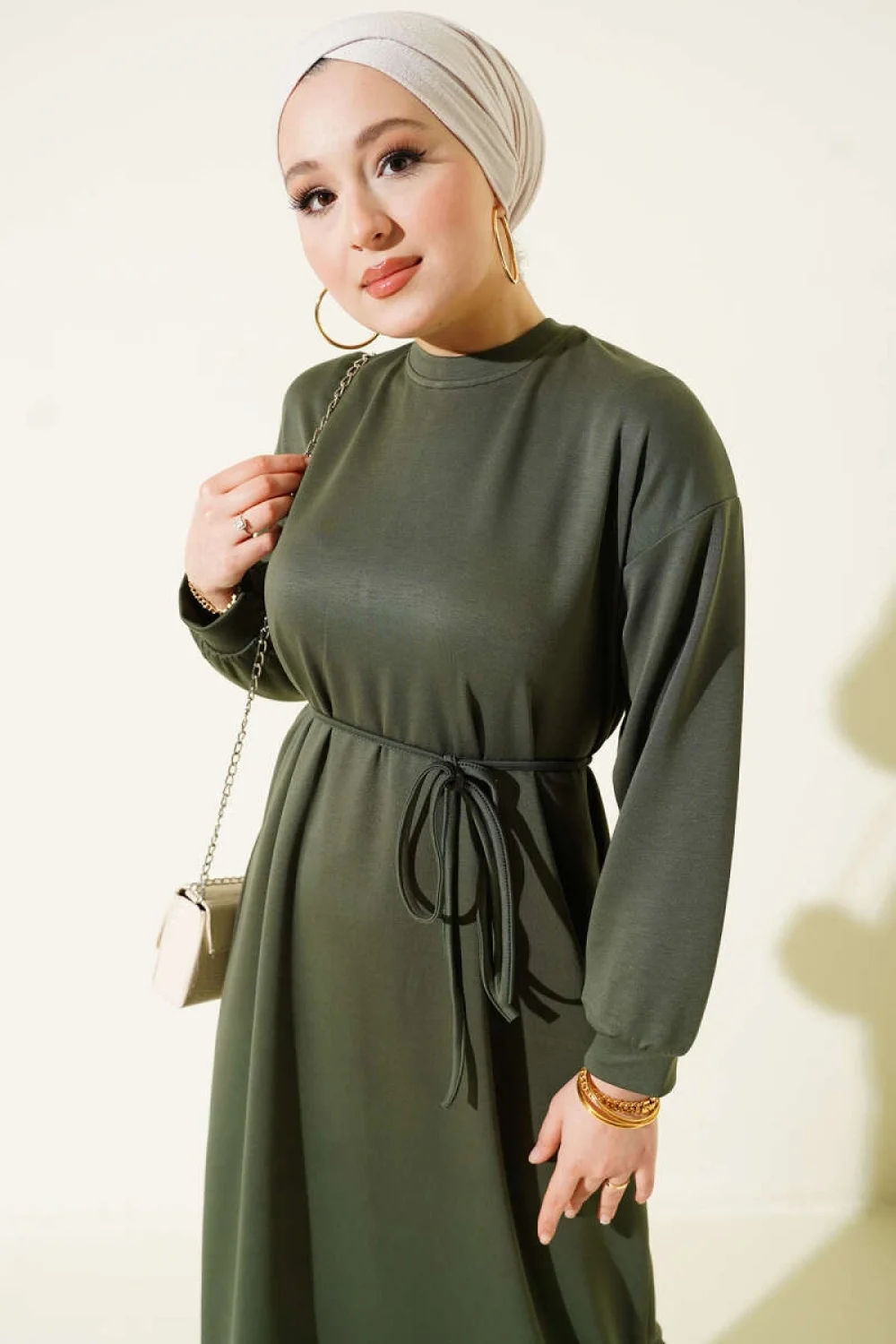 Loyşa Salaş Elbise Haki