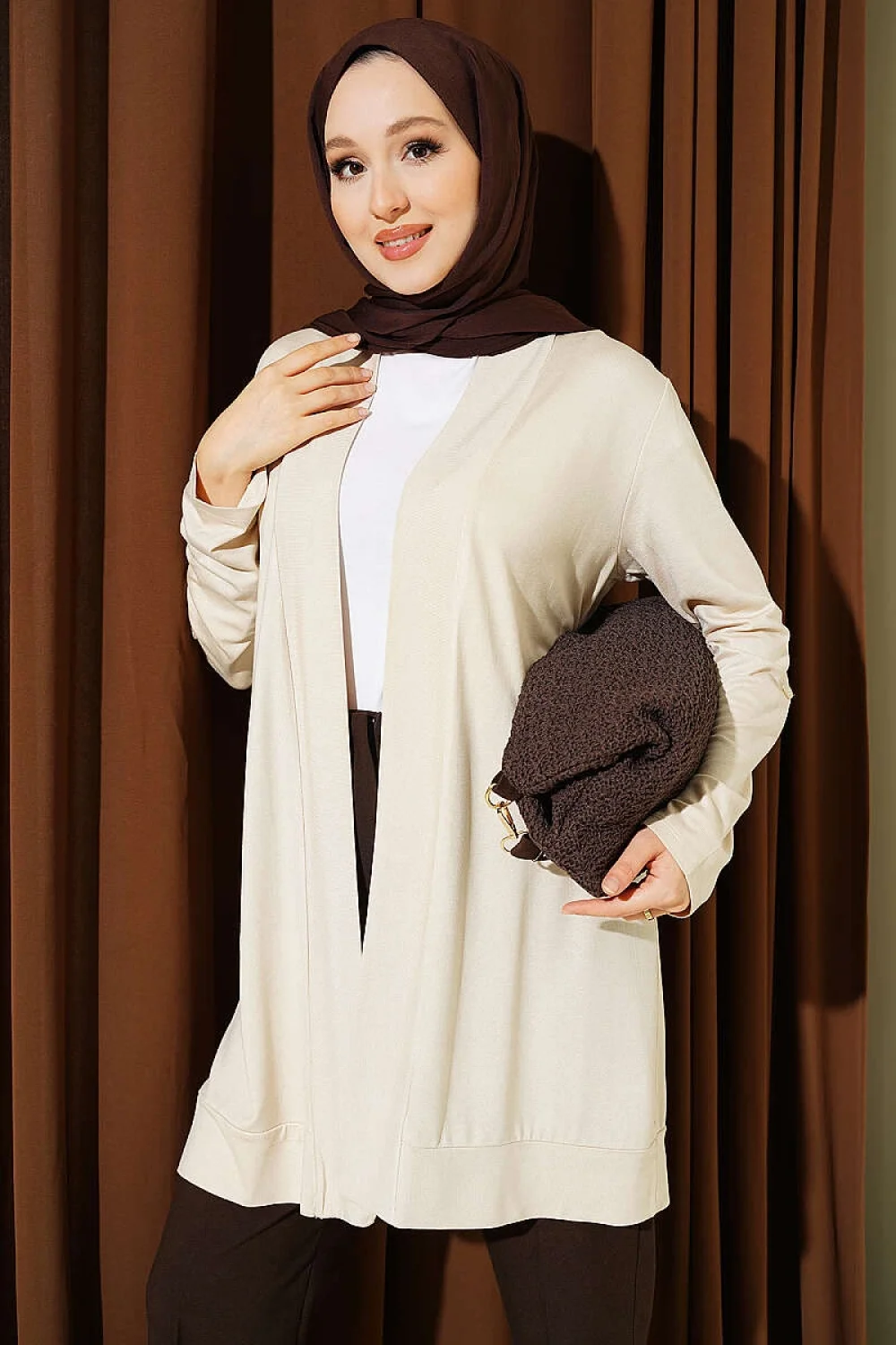 YAZGIMODA Düğmesiz Salaş Hırka