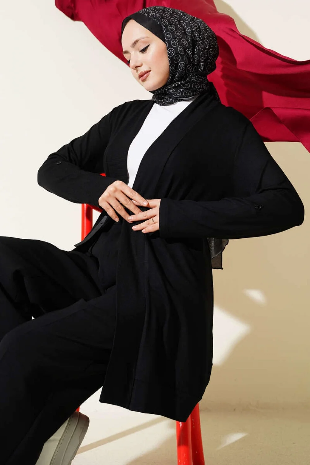 YAZGIMODA Düğmesiz Salaş Hırka