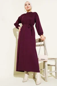 Loyşa Salaş Elbise Mürdüm