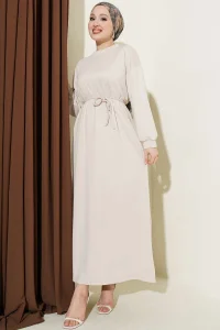 Loyşa Salaş Elbise Bej
