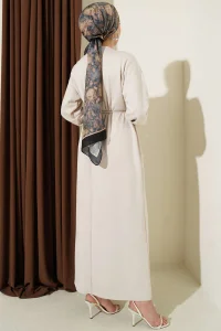 Loyşa Salaş Elbise Bej