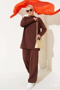 Kahve Çımalı Basic İkili Eşofman Takım