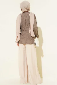 YAZGIMODA Çiçek İşlemeli Bağlamalı Kimono