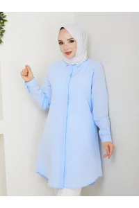 YAZGIMODA Uzun Kesim Klasik Gömlek Tunik