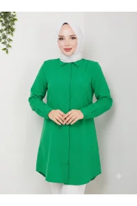 YAZGIMODA Uzun Kesim Klasik Gömlek Tunik